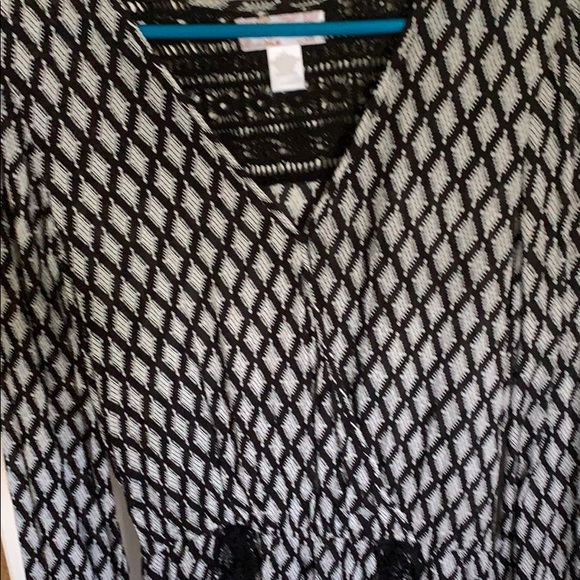 Black and White Printed Romper - Picture 2 of 5